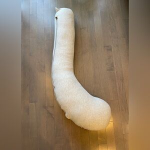 Pregnancy Support Body Pillow with Grey Cover